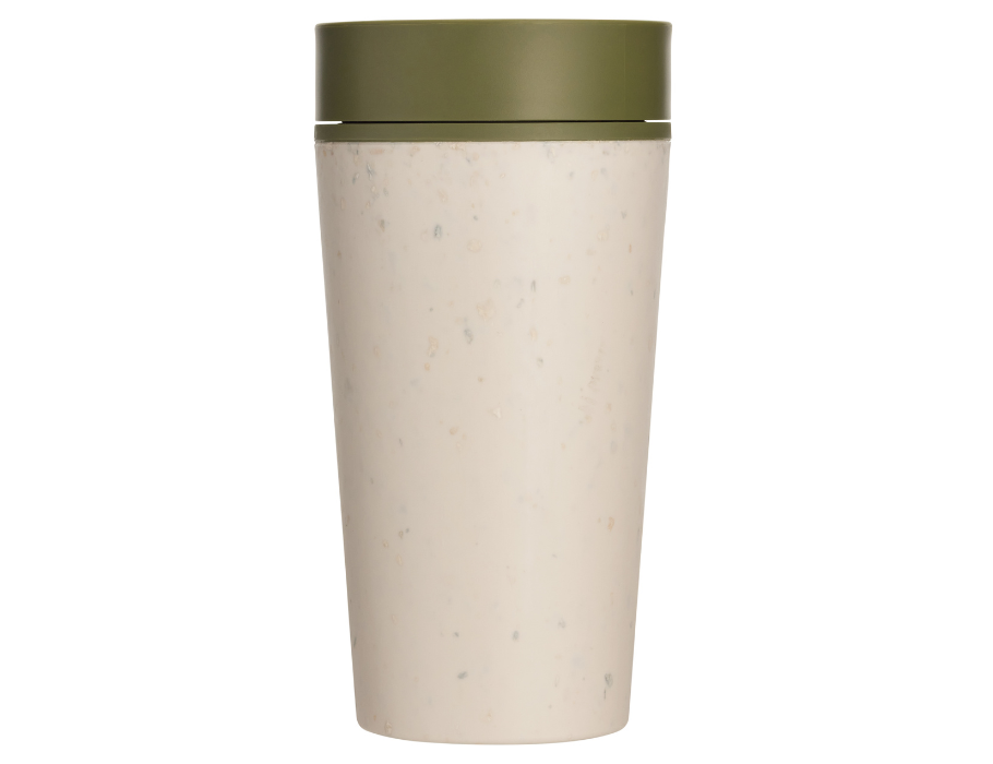 Reusable Coffee Cup - Cream with Blue Lid from Circular&amp;Co 340 ml