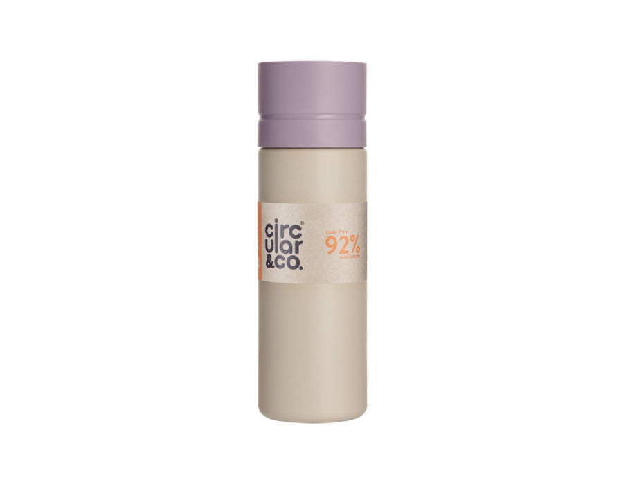 Circular Bottle - 600 ml - Crème/Lila