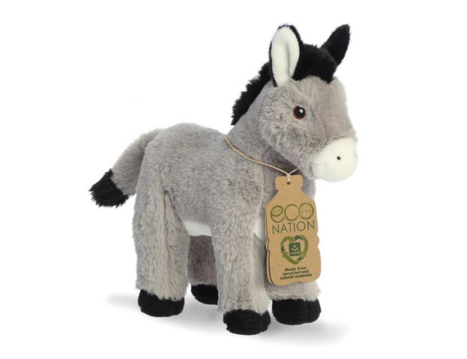 Plush Cuddly Donkey from Eco Nation - 28 cm