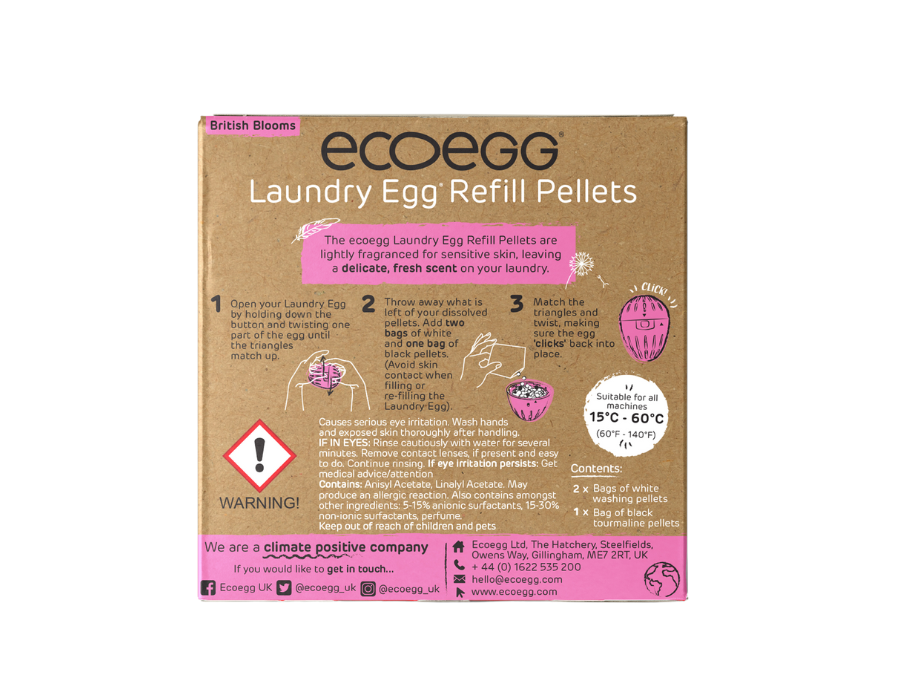 EcoEgg Navulling British Blooms 50 Wasjes