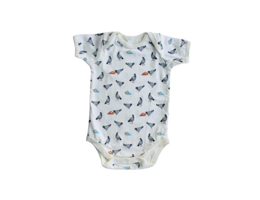 NOOX City Kids Romper - Pigeons with Chips - 3-6 months