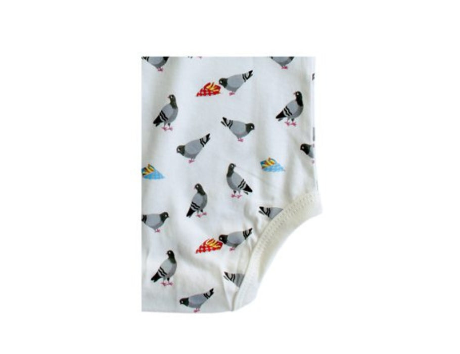 NOOX City Kids Romper - Pigeons with Chips - 3-6 months