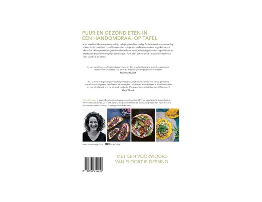 BOOK - LOTS OR VEGA COOKBOOK - LOTTE VERMEER