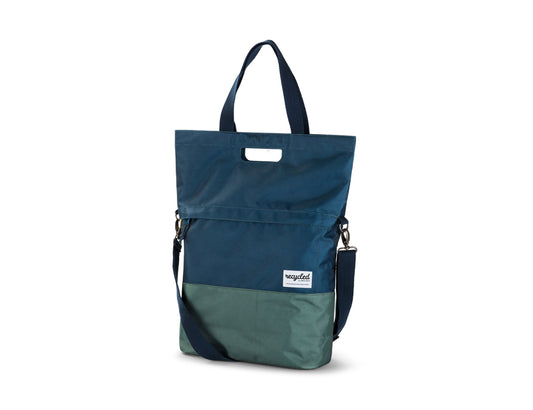 Urban Proof - Fietstas gerecyclede shopper - blue green