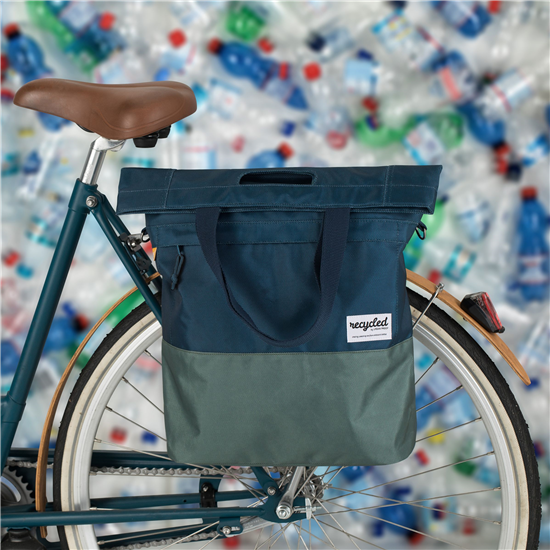 Urban Proof - Bicycle bag recycled shopper - blue green